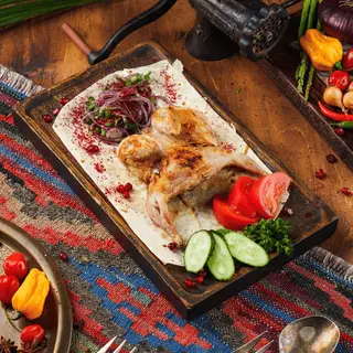 Шашлык из&nbsp;перепелки с&nbsp;овощами — Ресторан Халиф