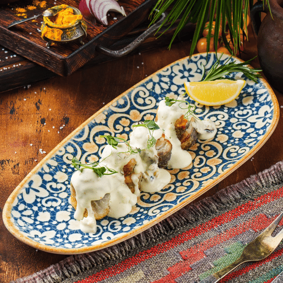 Форель радужная жареная с&nbsp;жюльеном — Ресторан Халиф