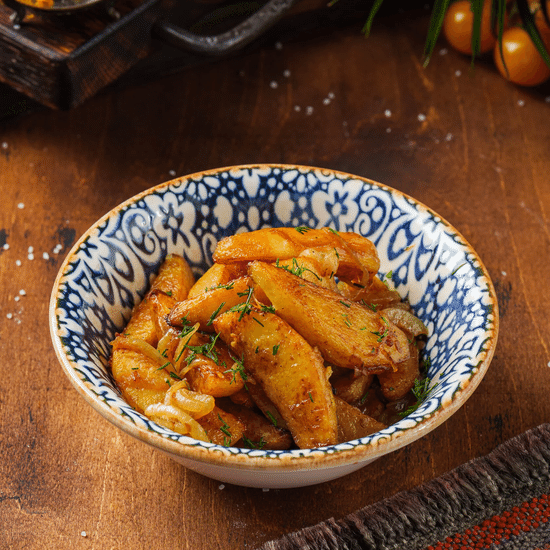 Картофель по-домашнему с&nbsp;жареным луком — Ресторан Халиф