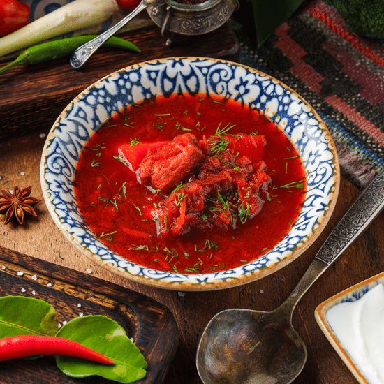 Борщ с&nbsp;телятиной — Ресторан Халиф